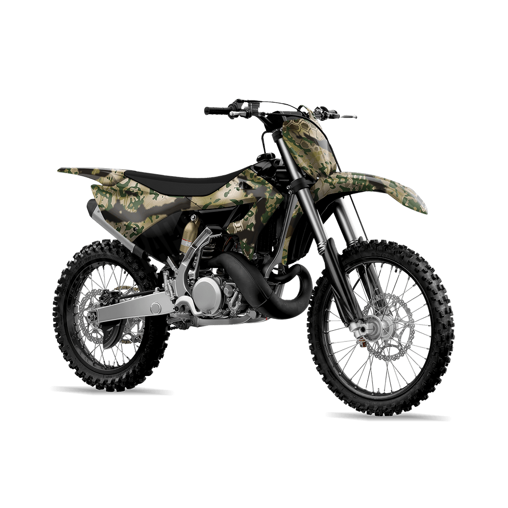 Kryptek Obskura Transitional Brown Camo Dirt Bike Vinyl Wrap