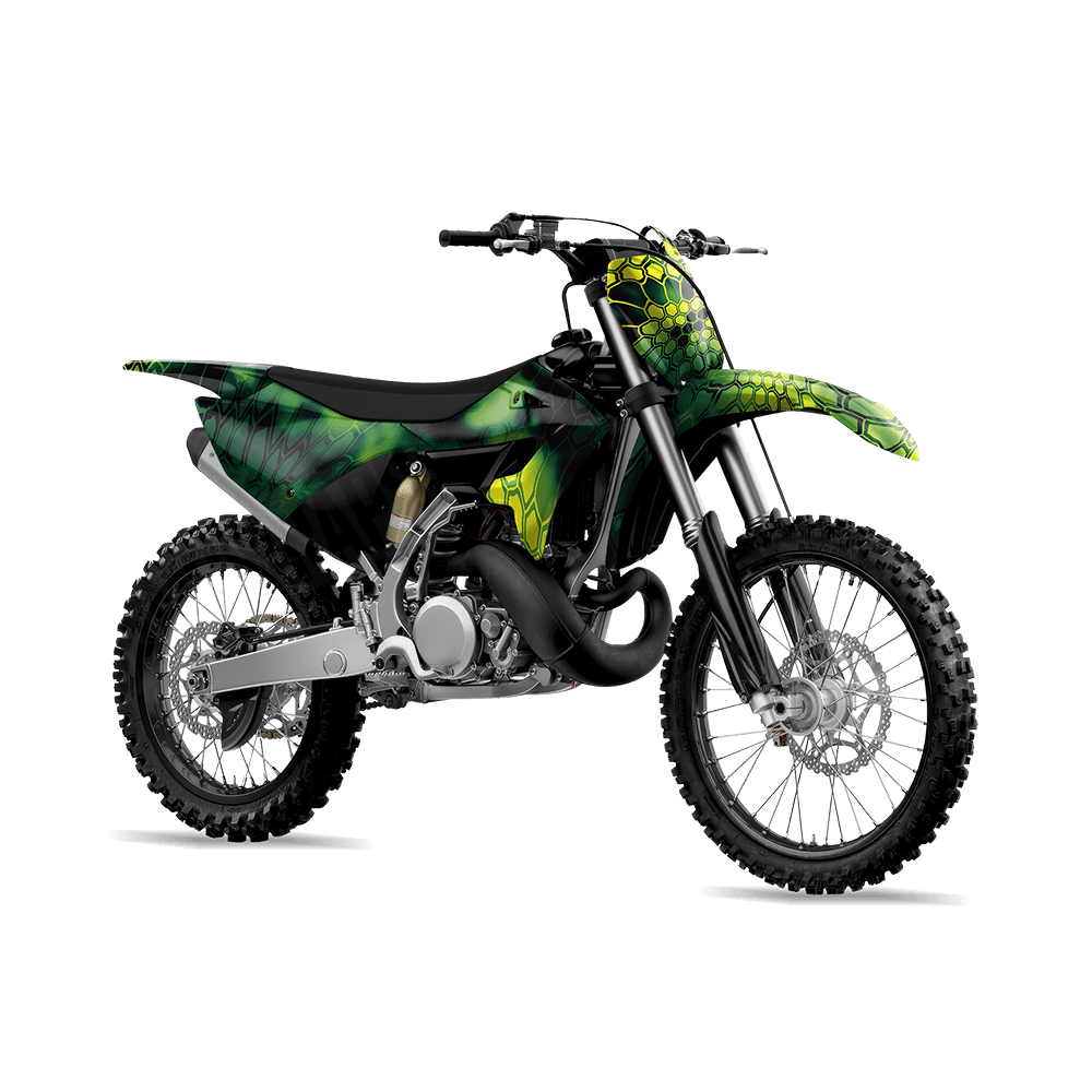 Kryptek Toxic Waste Camo Dirt Bike Vinyl Wrap