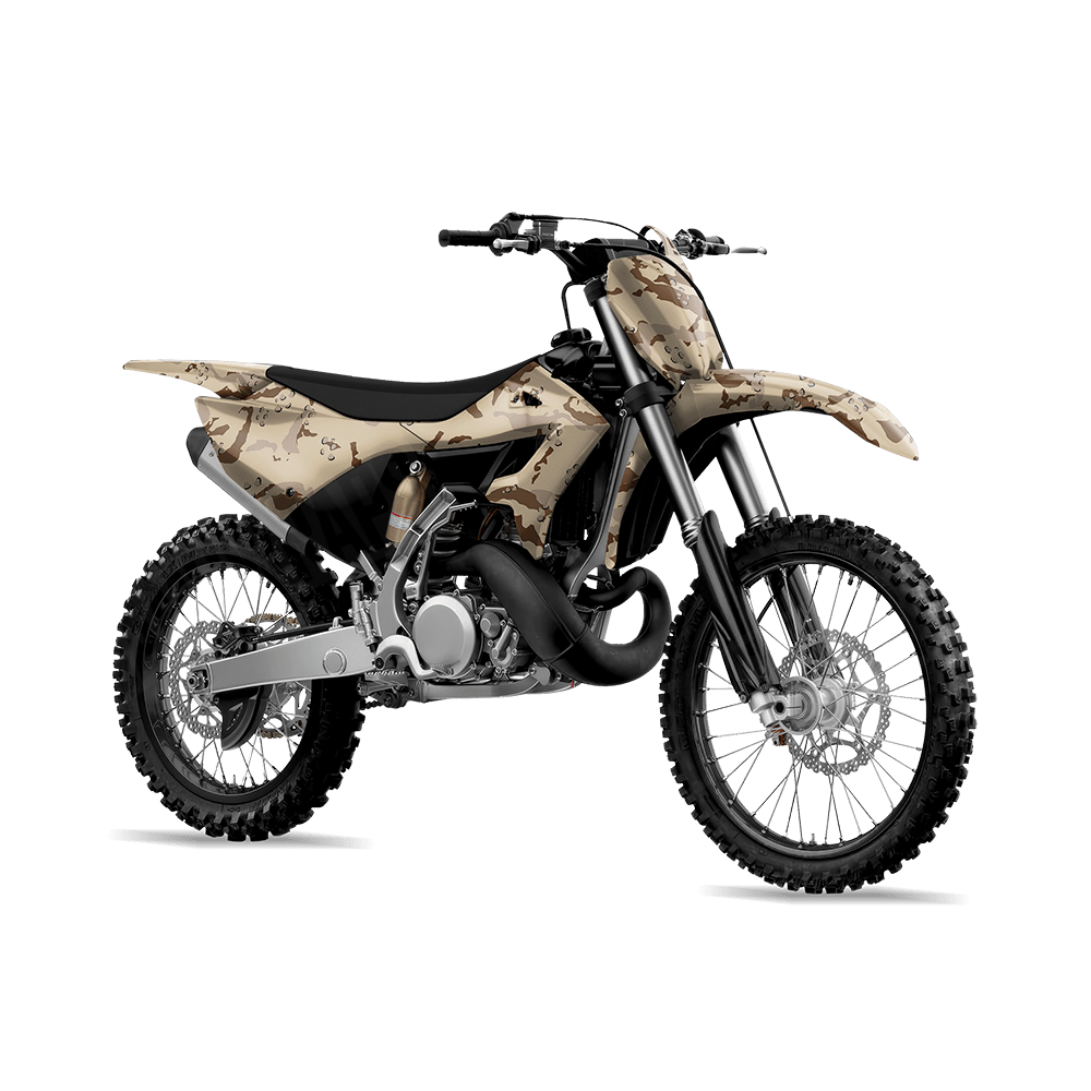 Large Battle Storm Original Desert Camo Dirt Bike Vinyl Wrap