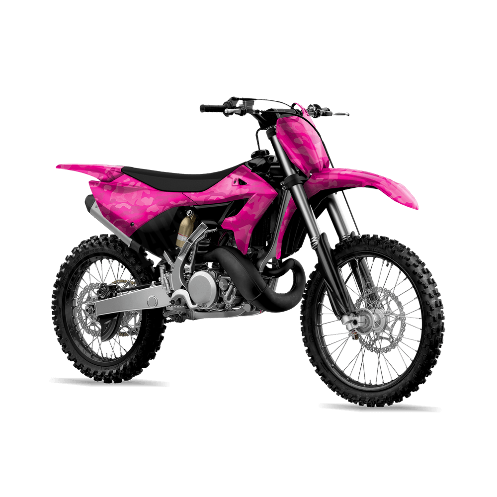 Large Classic Elite Magenta Camo Dirt Bike Vinyl Wrap