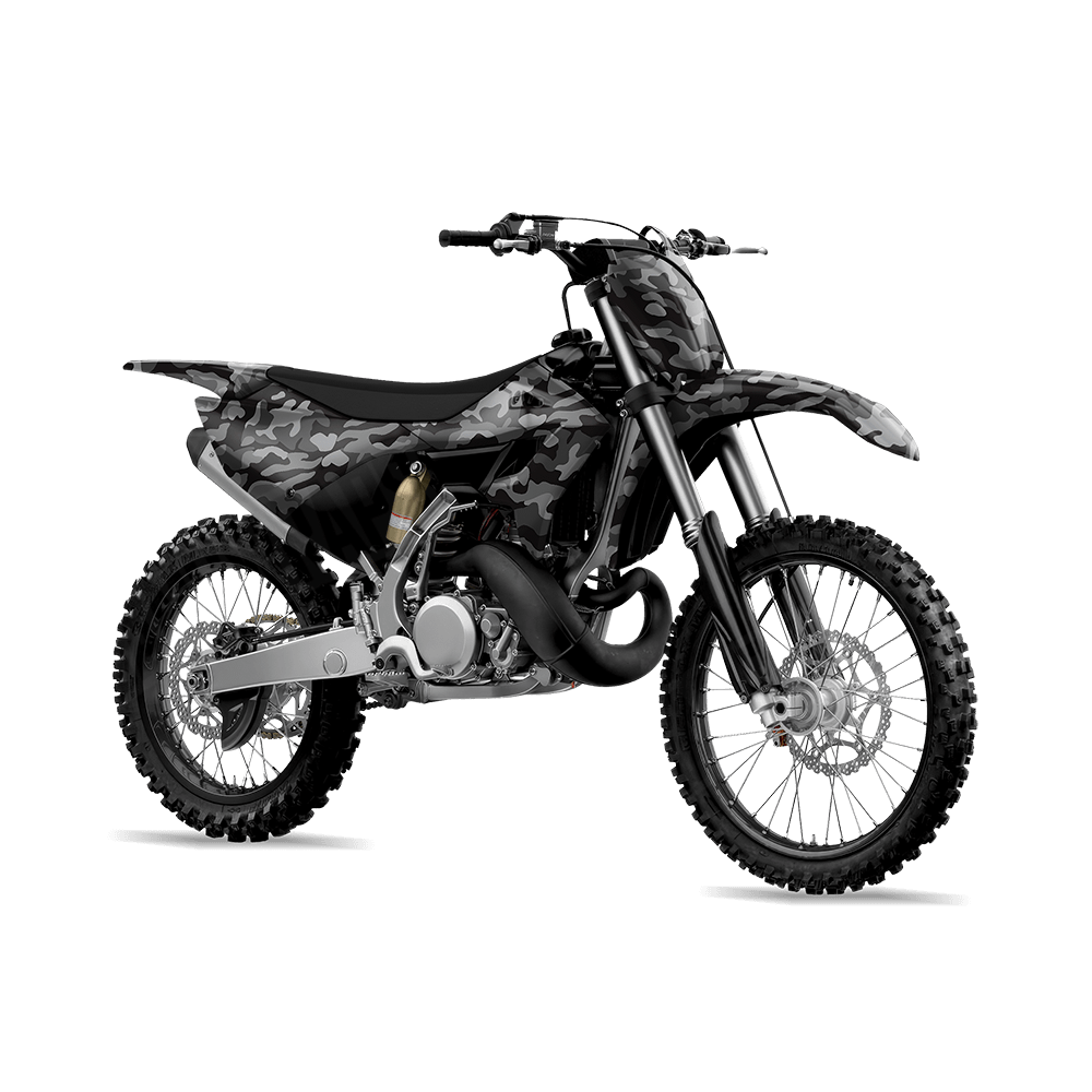 Large Classic Midnight Camo Dirt Bike Vinyl Wrap