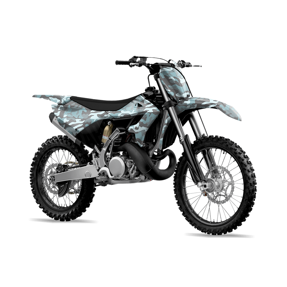 Large Classic Overcast Camo Dirt Bike Vinyl Wrap