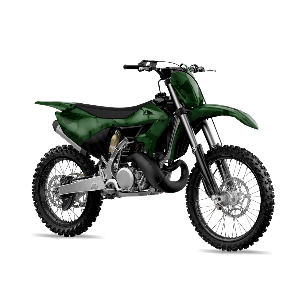 Large Cumulus Elite Green Camo Dirt Bike Vinyl Wrap