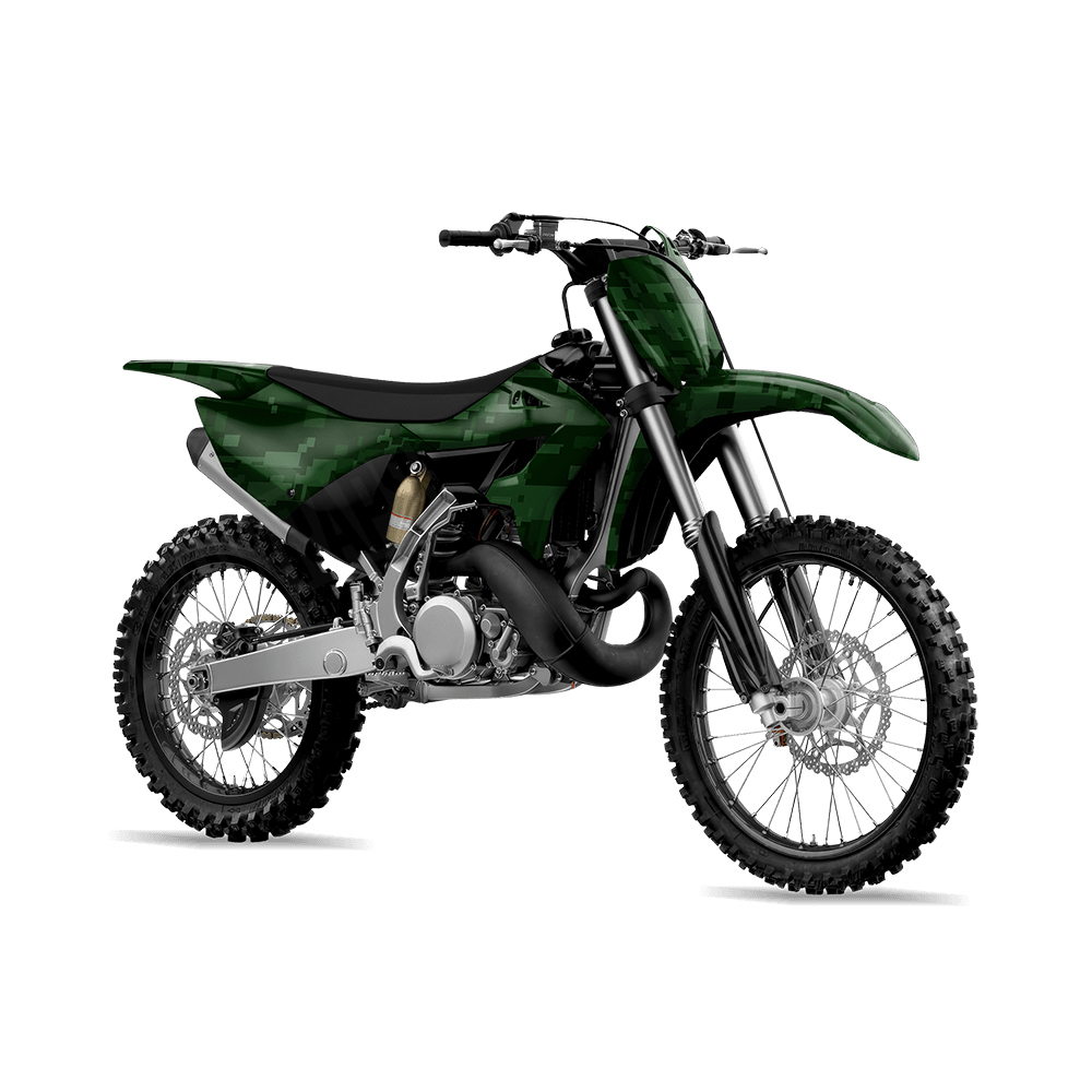 Large Digital Elite Green Camo Dirt Bike Vinyl Wrap