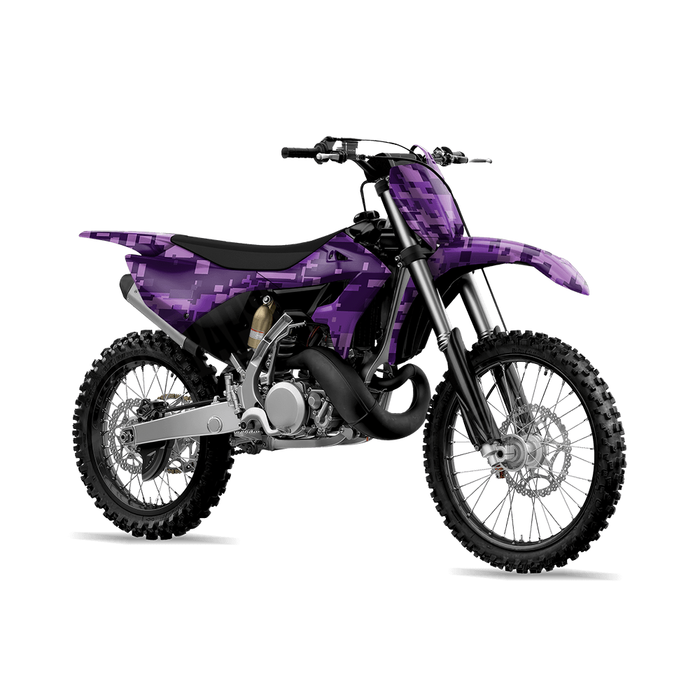 Large Digital Elite Purple Camo Dirt Bike Vinyl Wrap