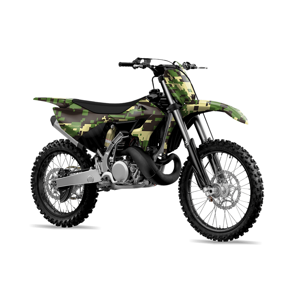 Large Digital Jungle Camo Dirt Bike Vinyl Wrap
