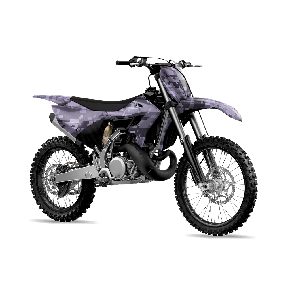 Large Digital Lilac Camo Dirt Bike Vinyl Wrap