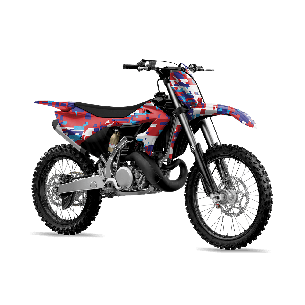 Large Digital M Series Camo Dirt Bike Vinyl Wrap