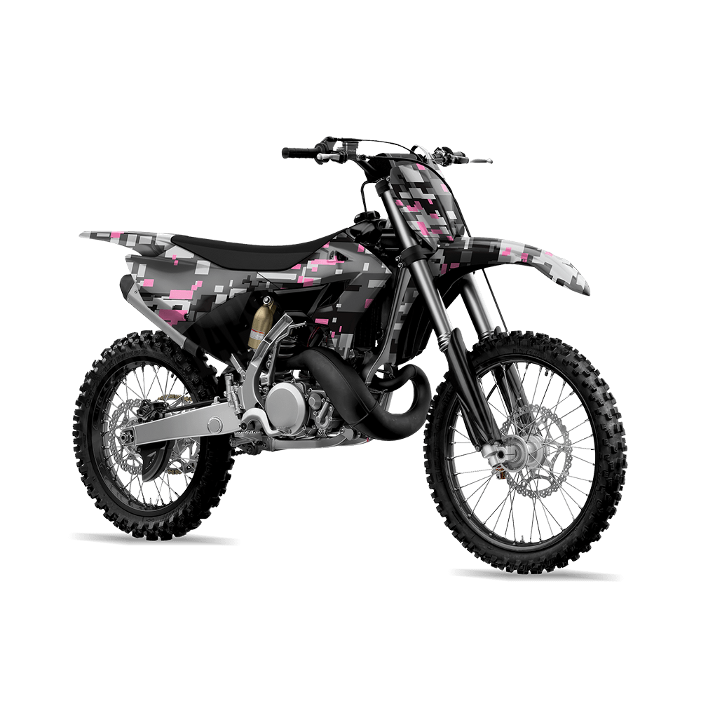 Large Digital Urban Pink Camo Dirt Bike Vinyl Wrap