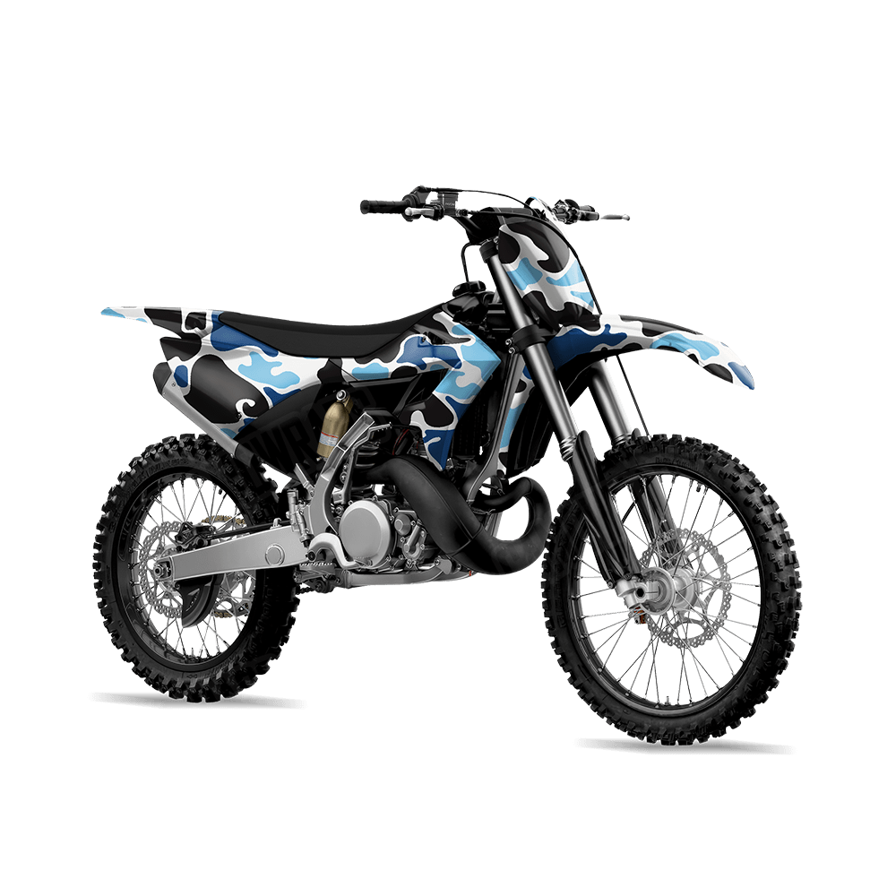 Old School Duck Baby Blue Dirt Bike Wraps