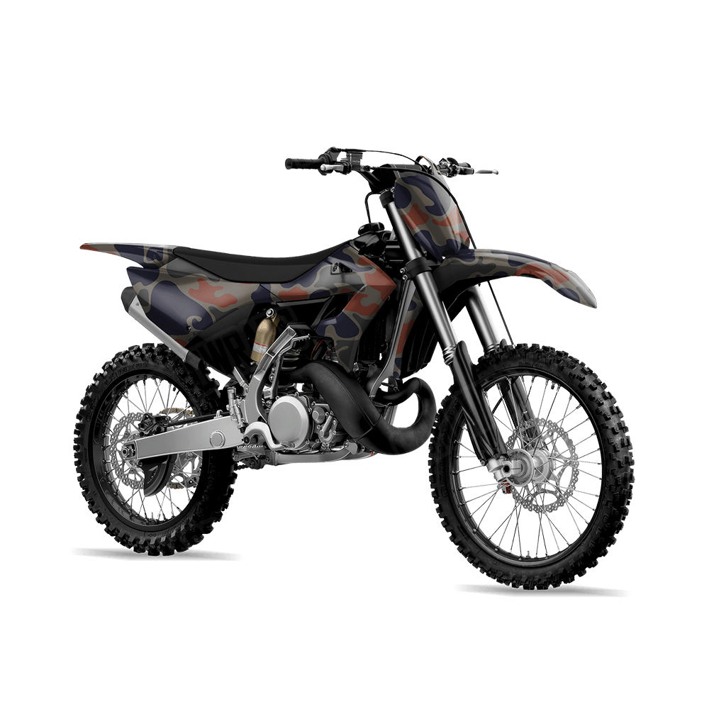Old School Duck Blue Copper Dirt Bike Wraps