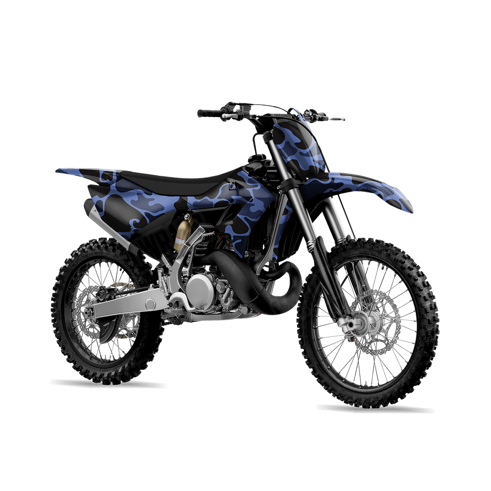 Old School Duck Blue Midnight Dirt Bike Wraps