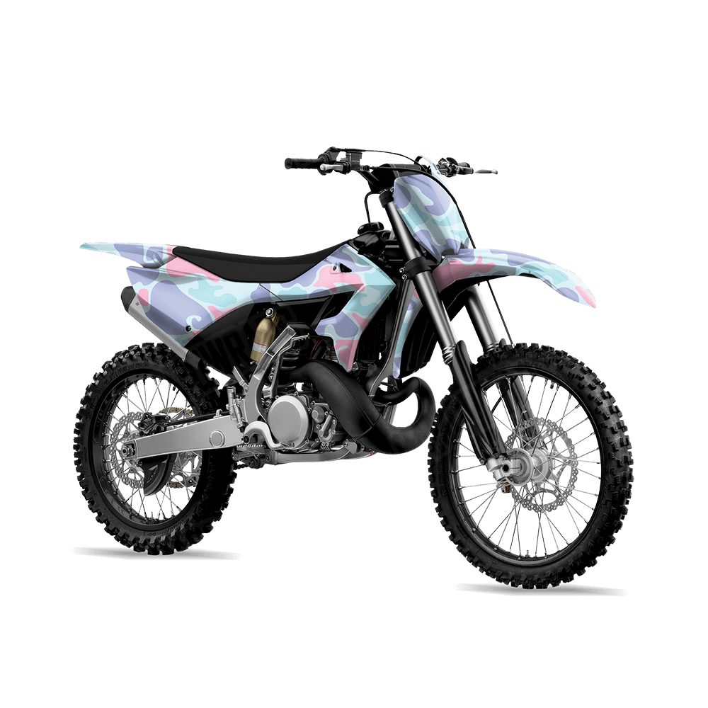 Old School Duck Cotton Candy Dirt Bike Wraps