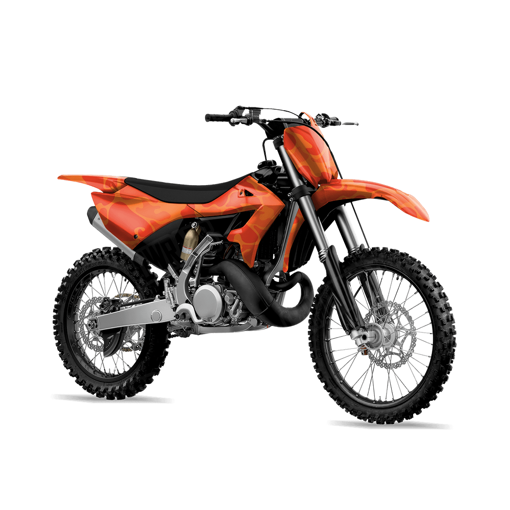 Old School Duck Elite Orange Dirt Bike Wraps