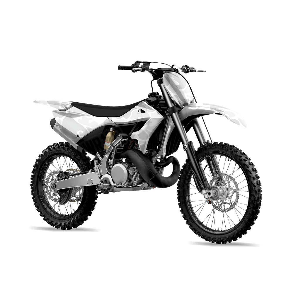 Old School Duck Elite White Dirt Bike Wraps