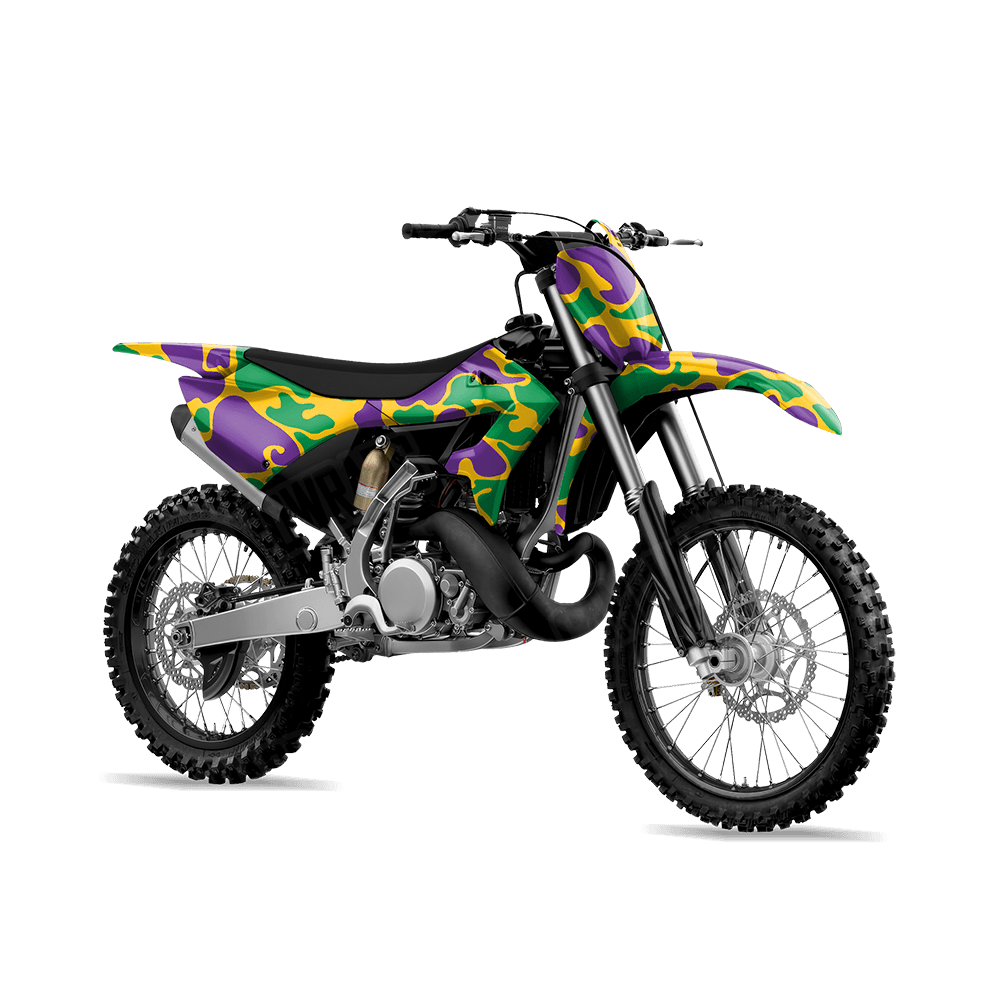 Old School Duck Mardi Gras Dirt Bike Wraps