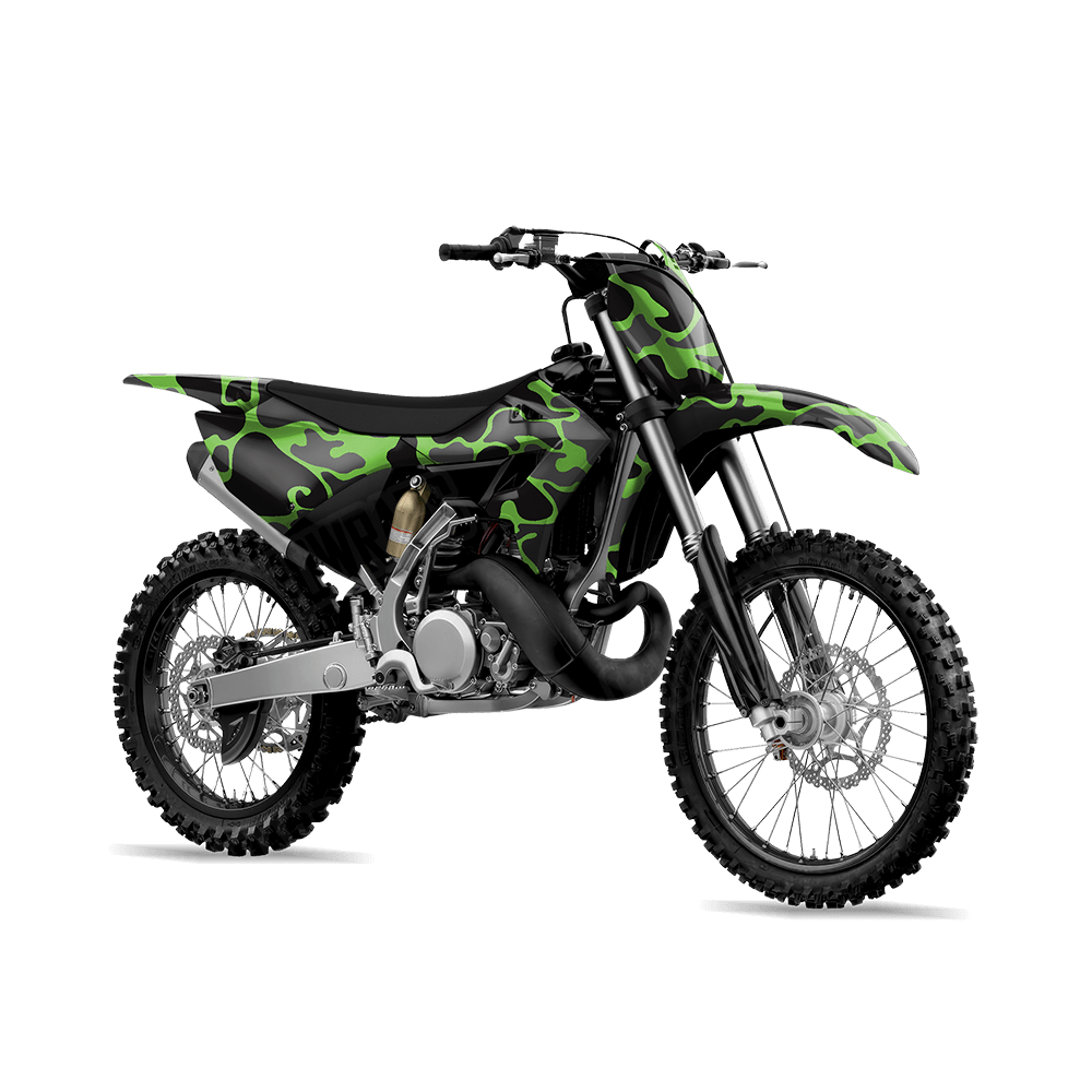 Old School Duck Metro Green Dirt Bike Wraps