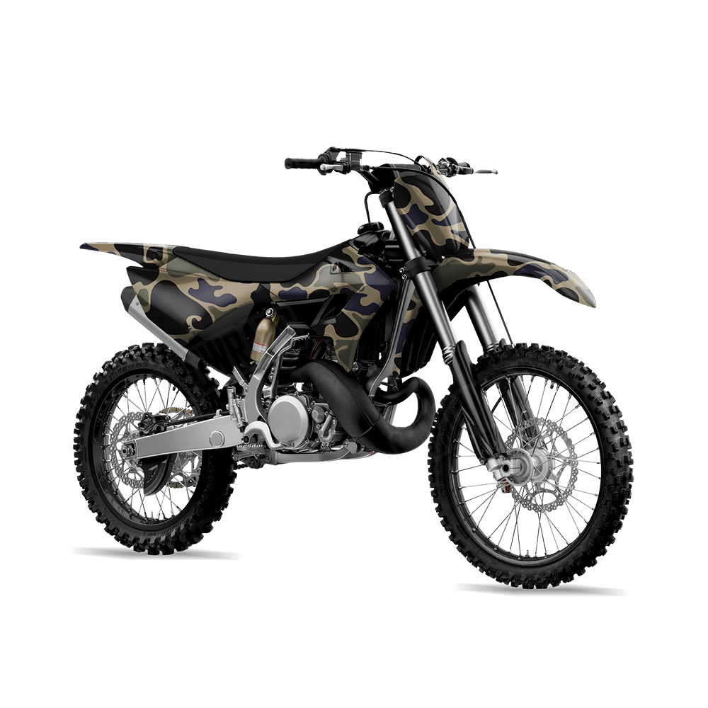 Old School Duck Militant Blue Dirt Bike Wraps