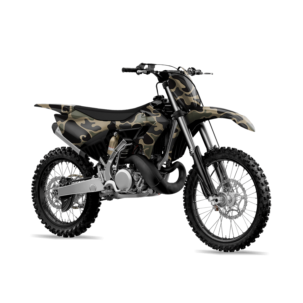 Old School Duck Militant Charcoal Dirt Bike Wraps