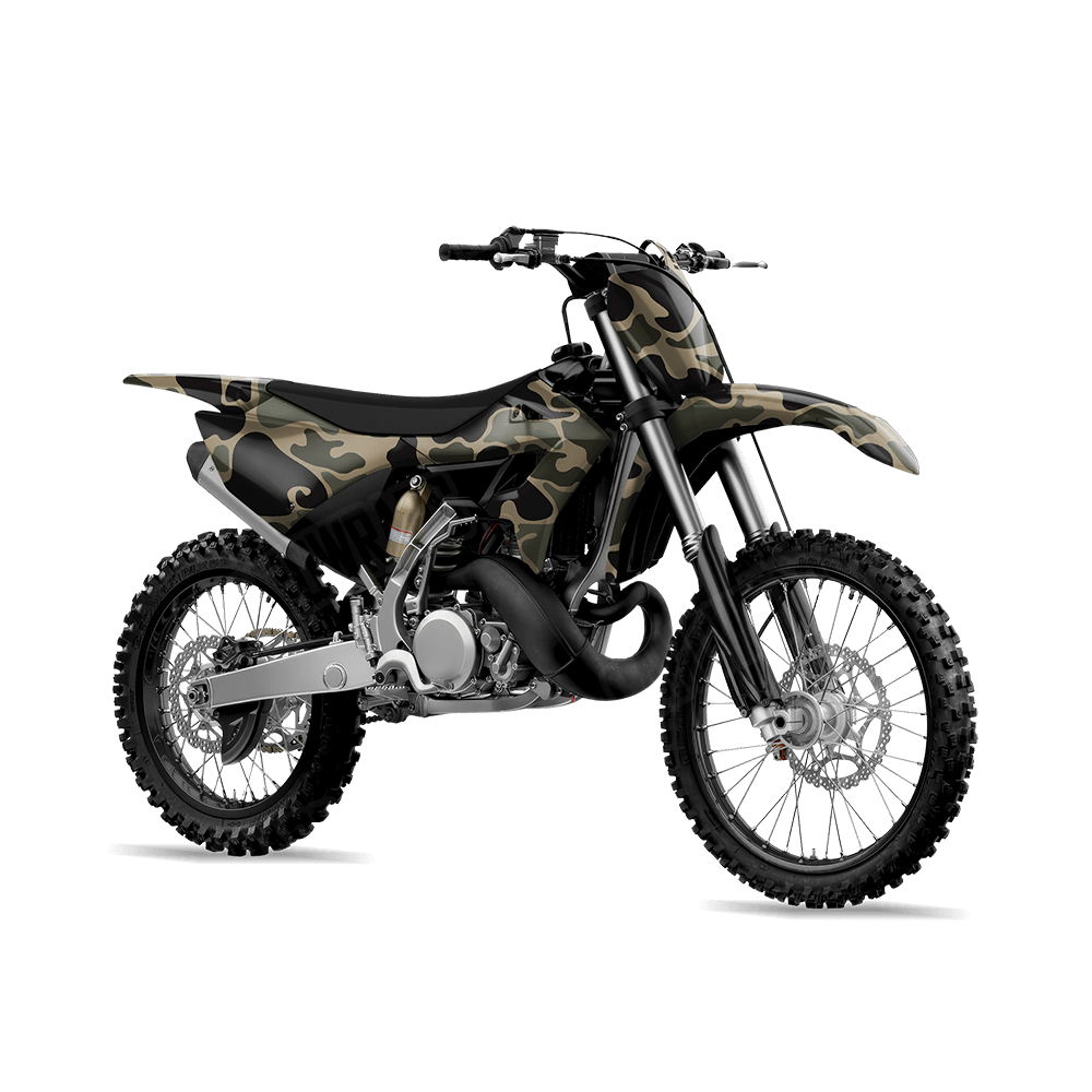 Old School Duck Militant Green Dirt Bike Wraps