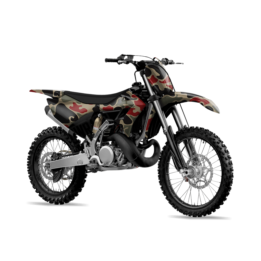Old School Duck Militant Red Dirt Bike Wraps