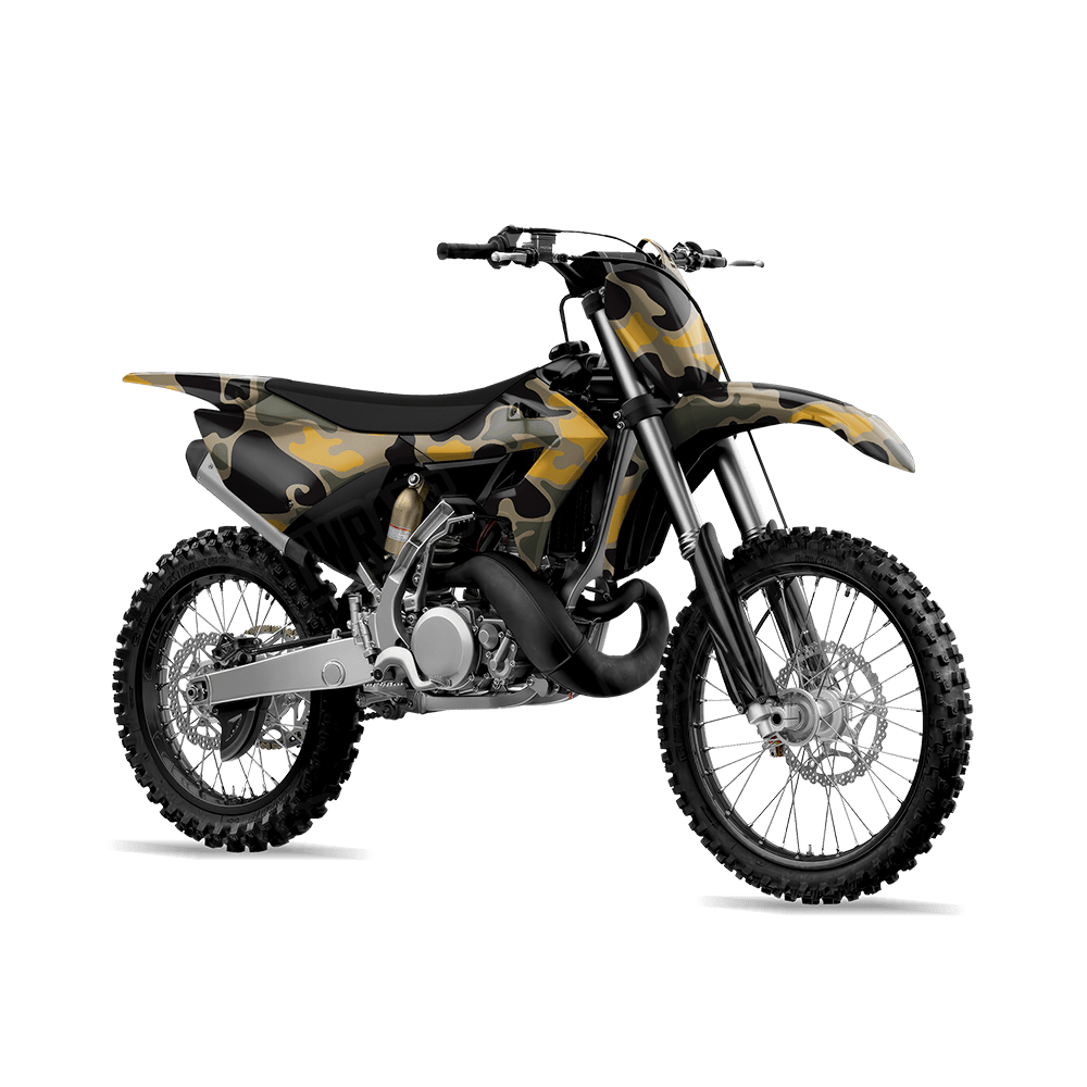 Old School Duck Militant Yellow Dirt Bike Wraps
