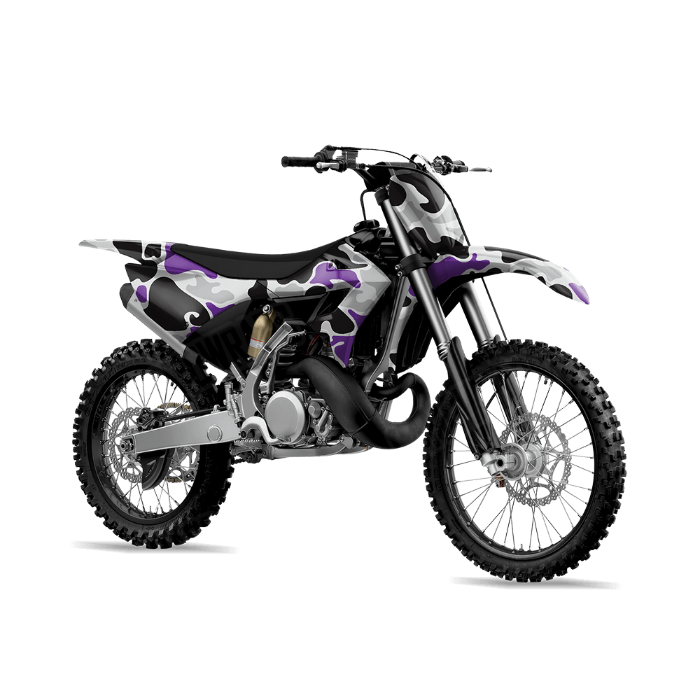 Old School Duck Purple Tiger Dirt Bike Wraps