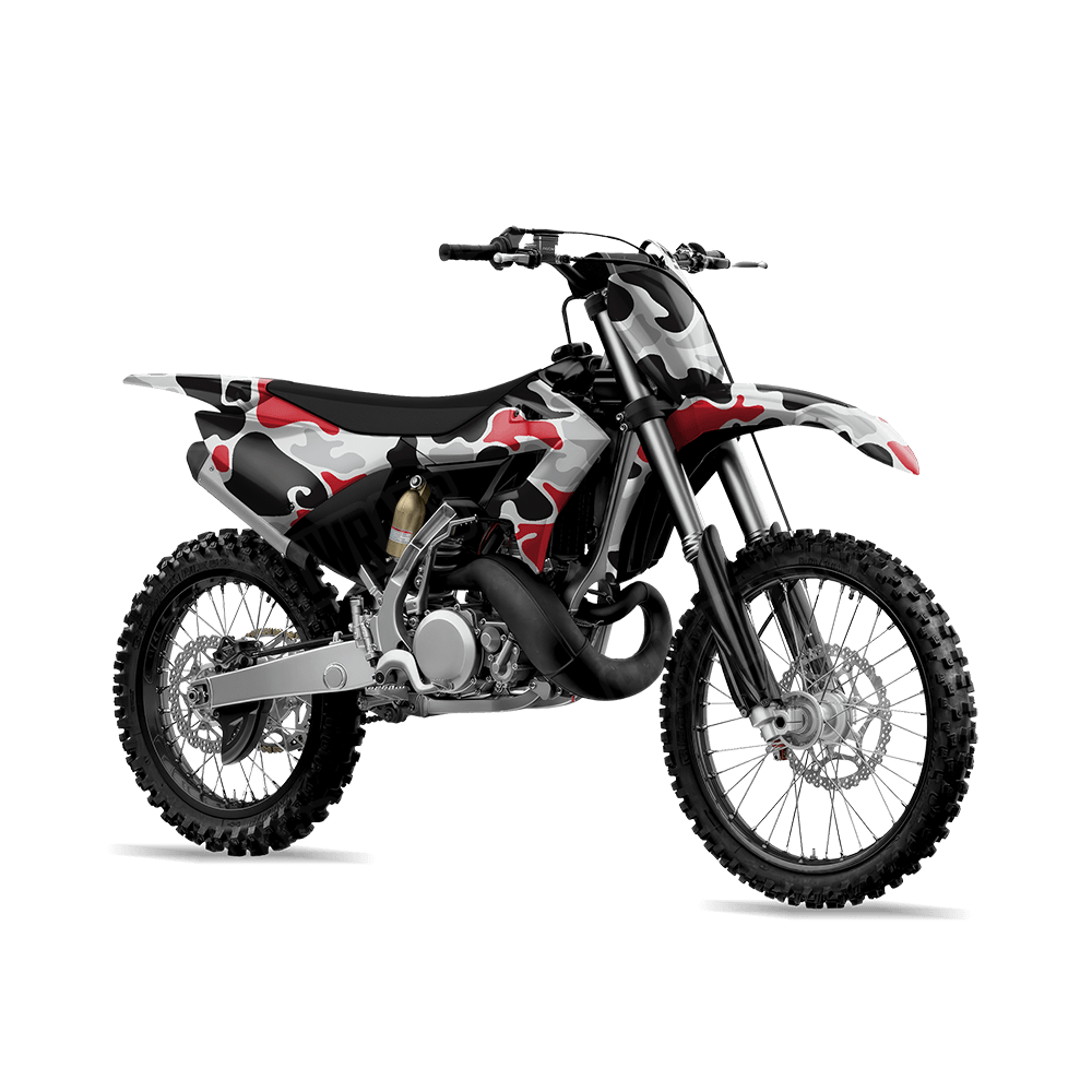 Old School Duck Red Tiger Dirt Bike Wraps
