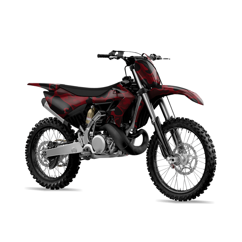 Old School Duck Vampire Red Dirt Bike Wraps