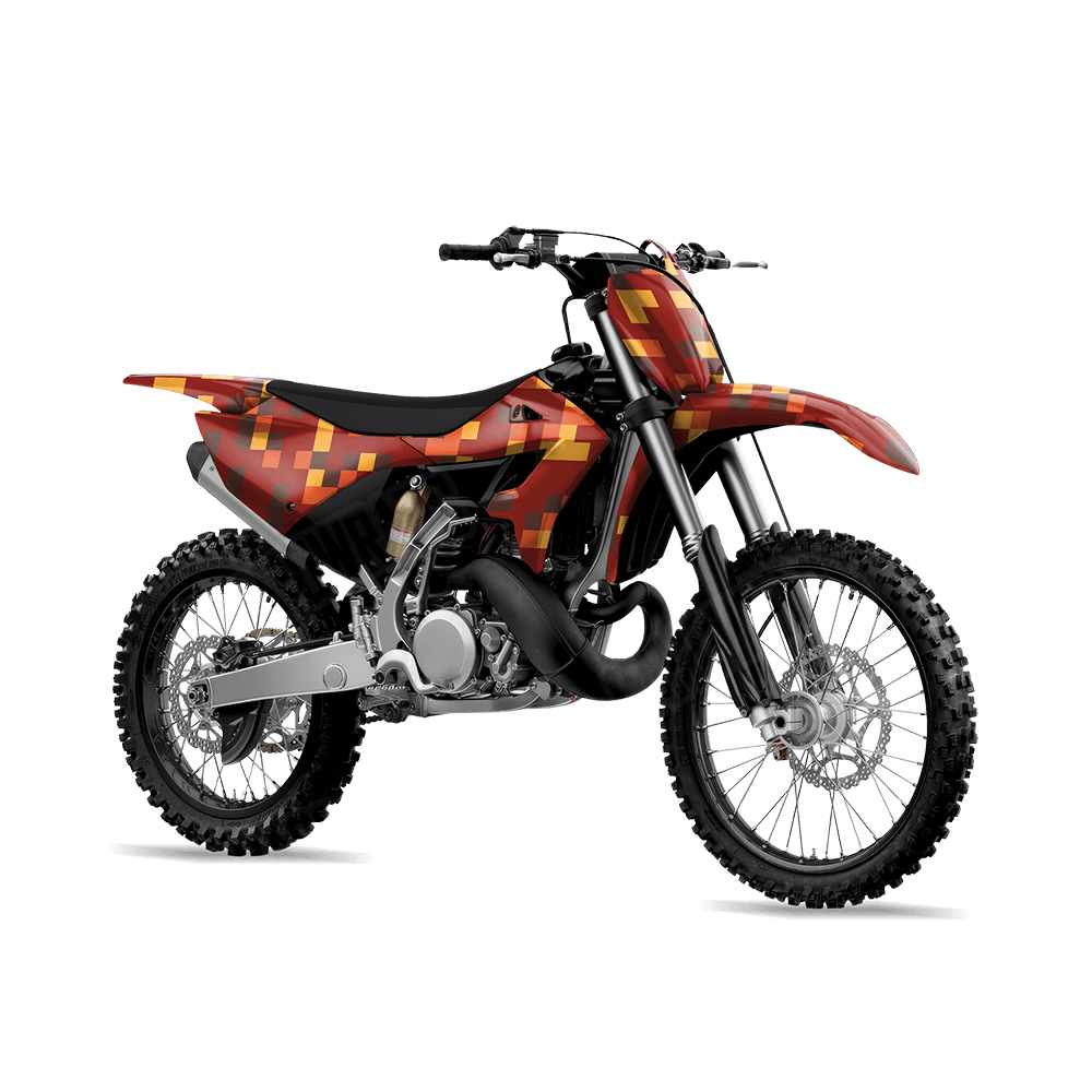 Pixel Autumn Dirt Bike Wraps