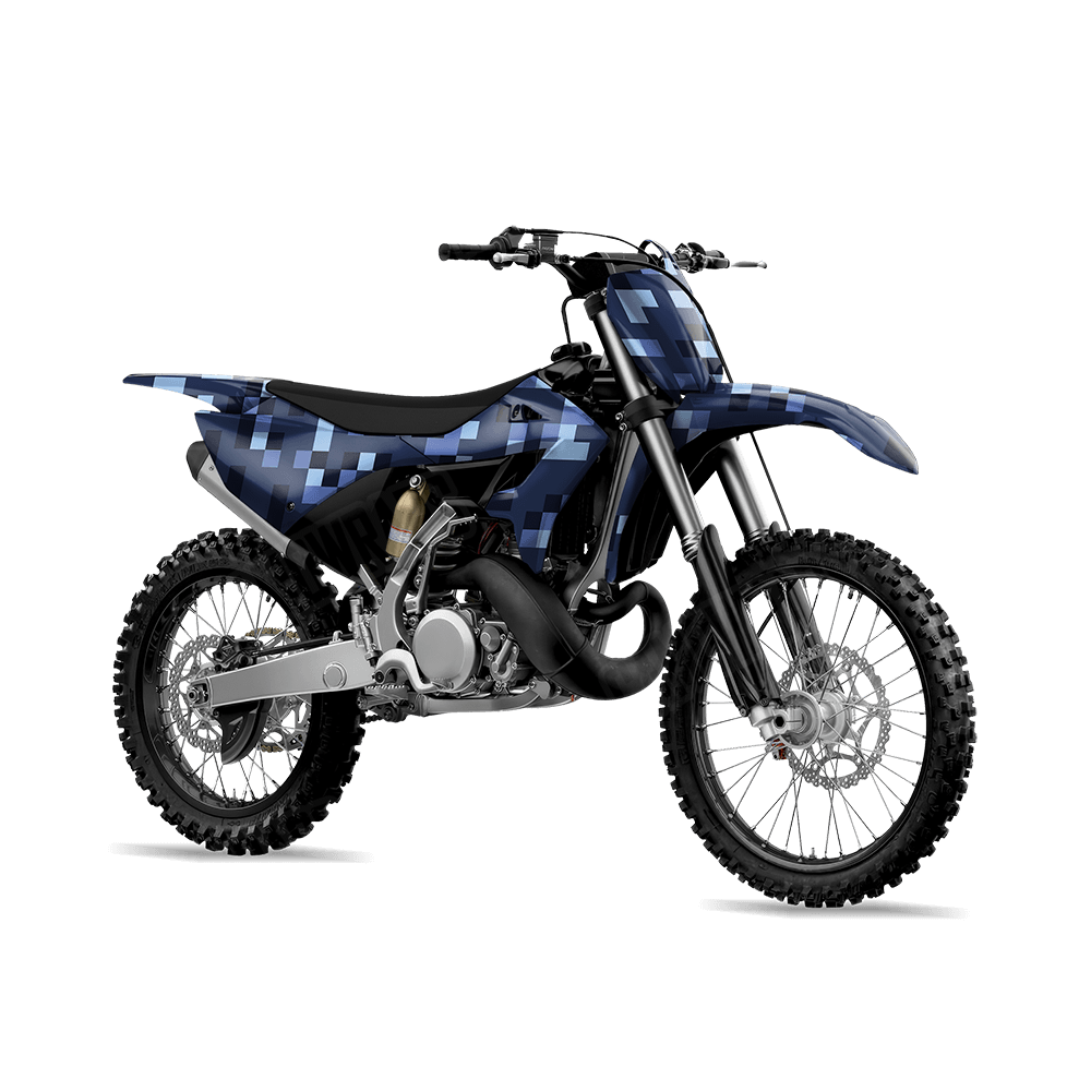 Pixel Blue Urban Night Dirt Bike Wraps
