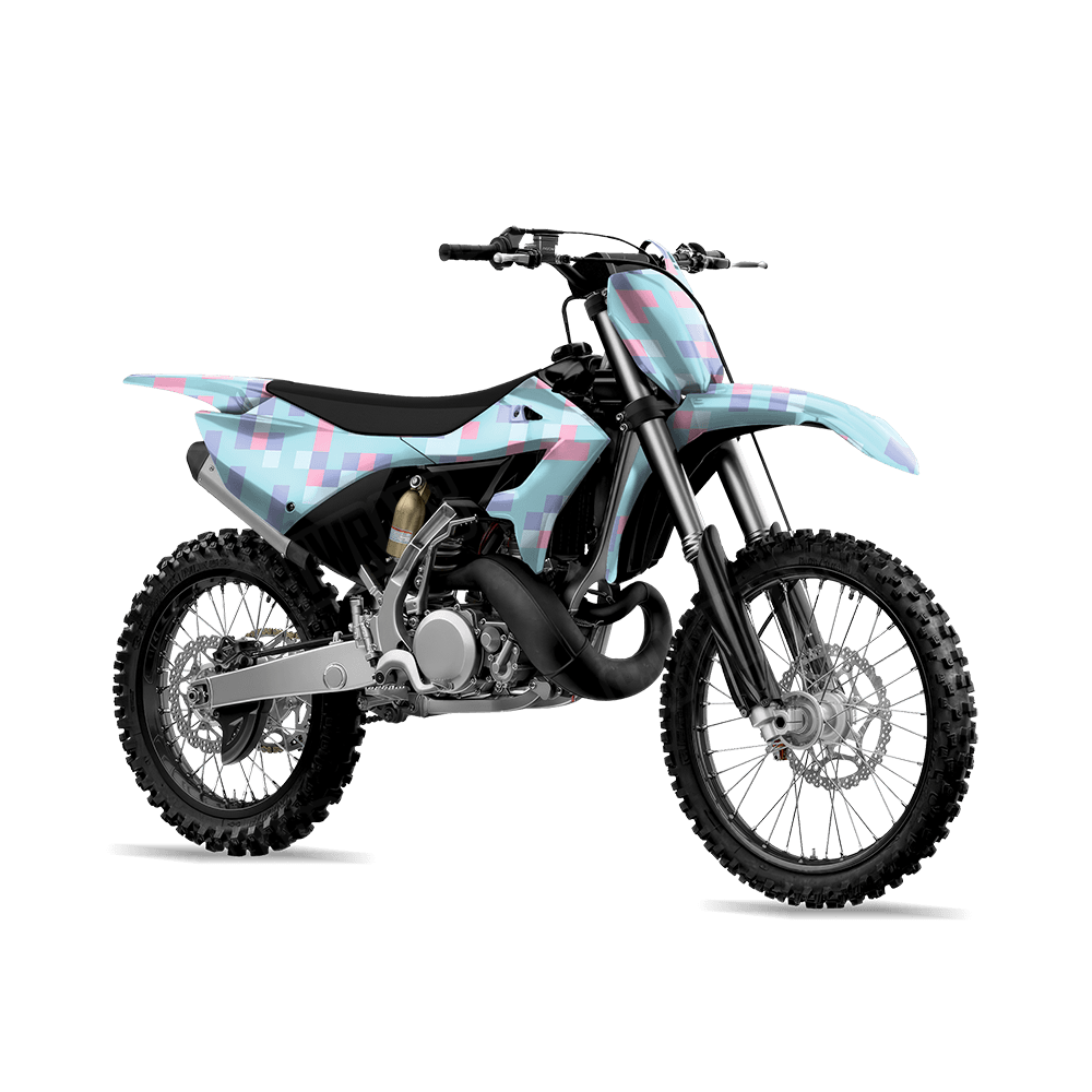 Pixel Cotton Candy Dirt Bike Wraps