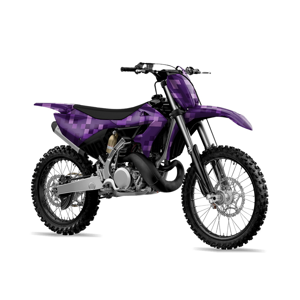 Pixel Elite Purple Dirt Bike Wraps