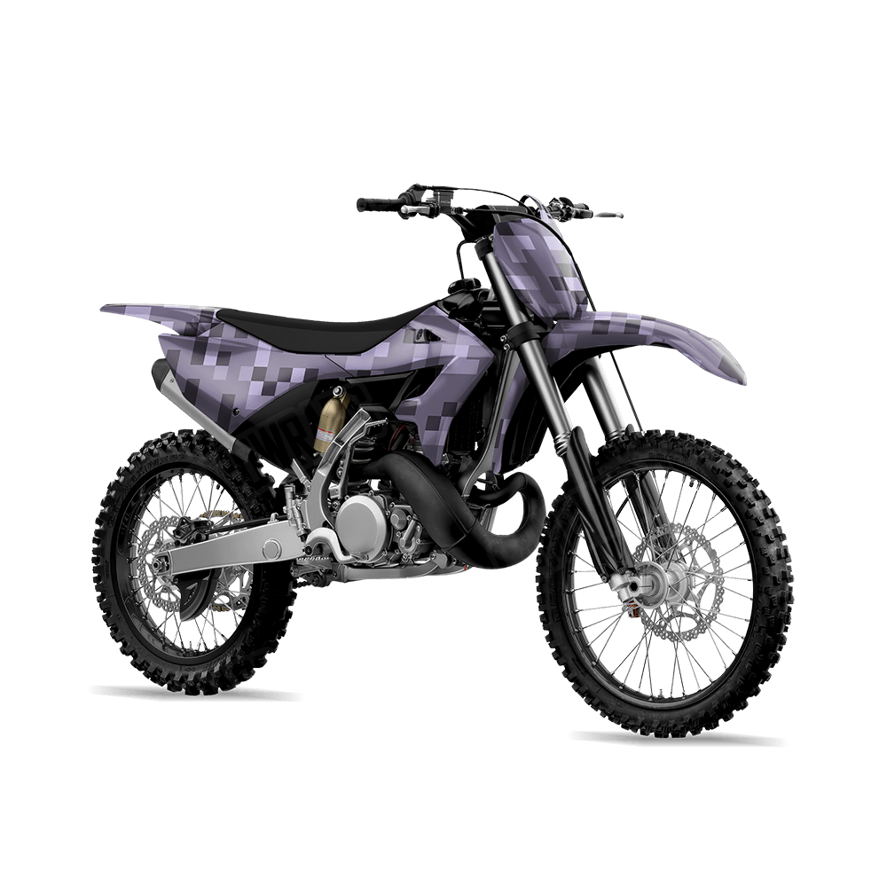Pixel Lilac Dirt Bike Wraps
