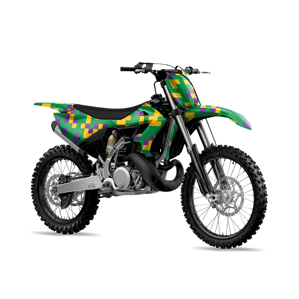Pixel Mardi Gras Dirt Bike Wraps