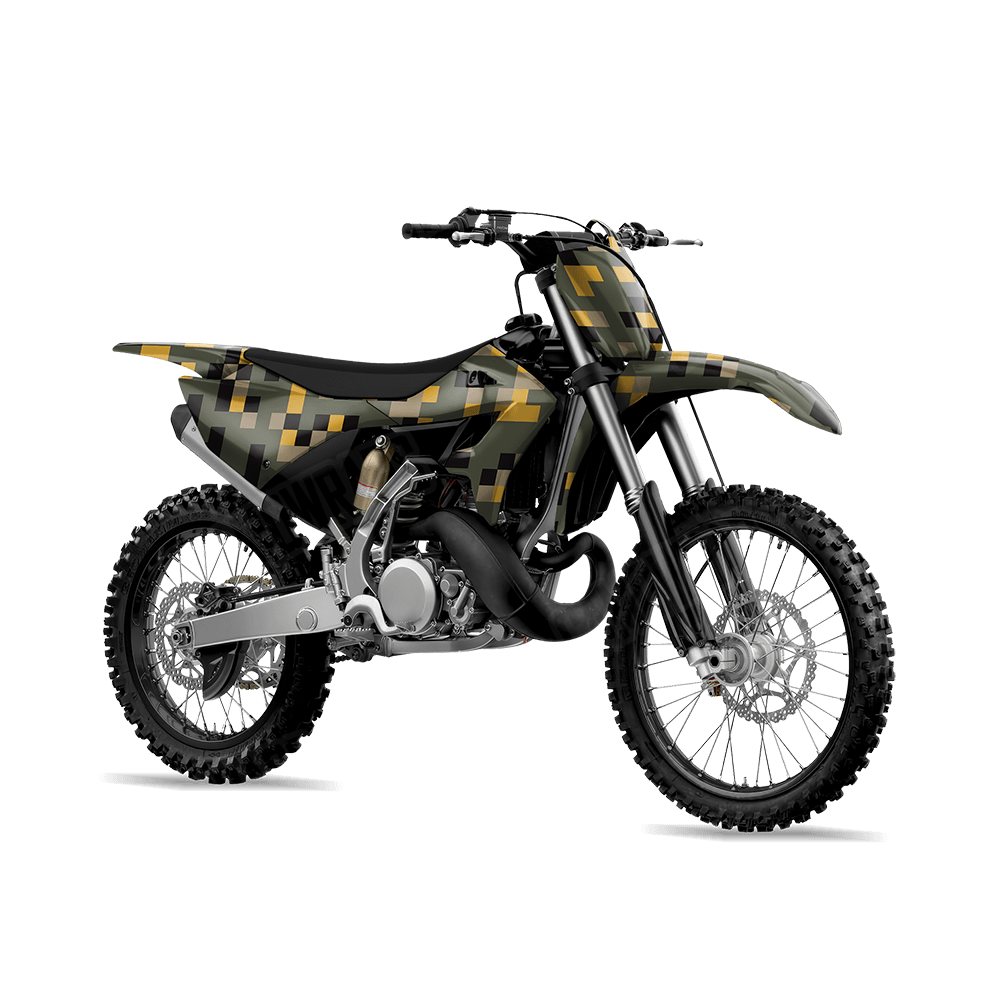 Pixel Militant Yellow Dirt Bike Wraps
