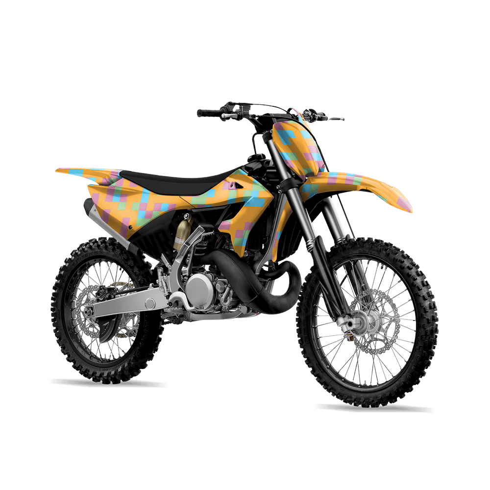 Pixel Sherbert Dirt Bike Wraps
