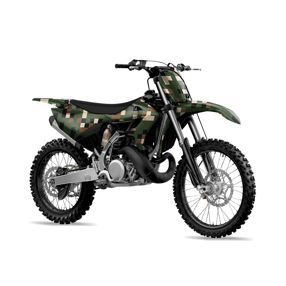 Pixel Woodland Dirt Bike Wraps