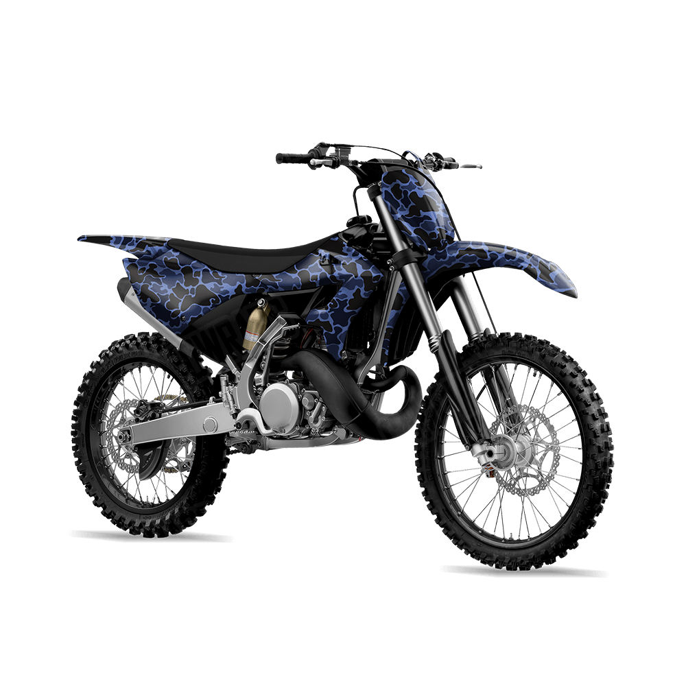 Old School Duck Blue Midnight Dirt Bike Wraps
