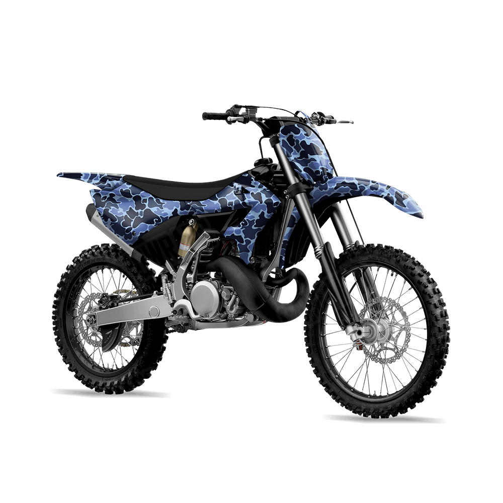 Old School Duck Blue Urban Night Dirt Bike Wraps