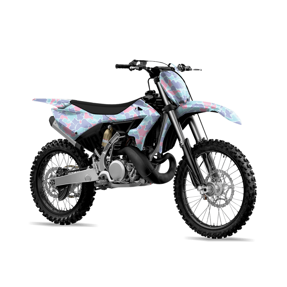 Old School Duck Cotton Candy Dirt Bike Wraps