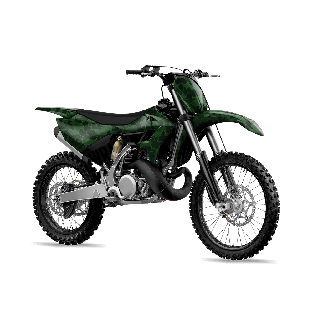 Old School Duck Elite Green Dirt Bike Wraps