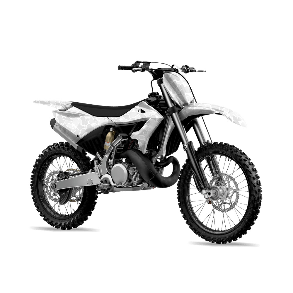 Old School Duck Elite White Dirt Bike Wraps