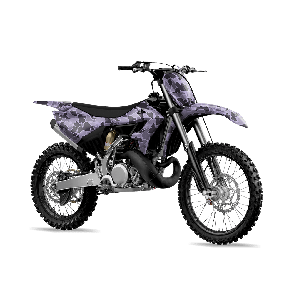Old School Duck Lilac Dirt Bike Wraps