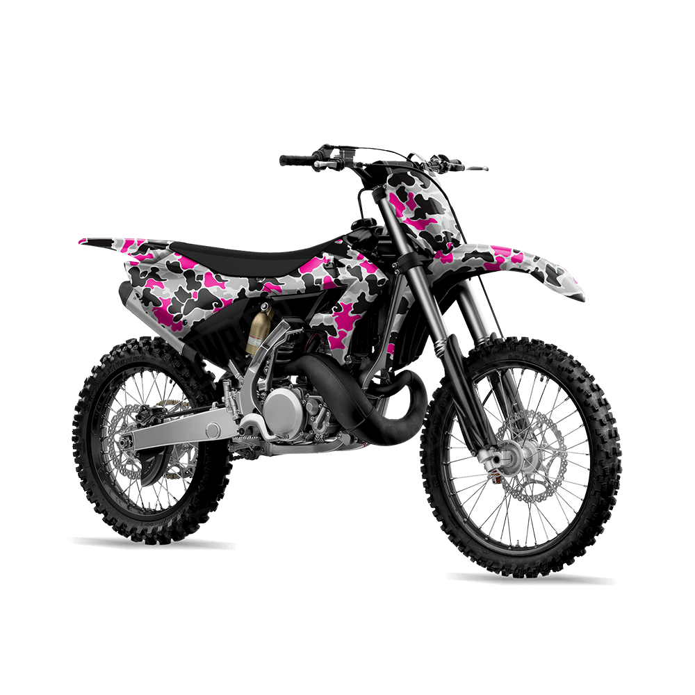 Old School Duck Magenta Tiger Dirt Bike Wraps