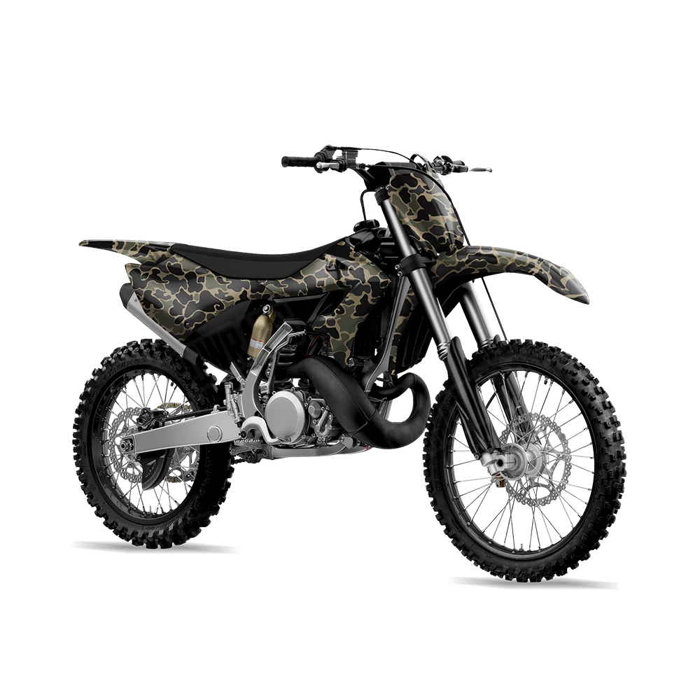 Old School Duck Militant Charcoal Dirt Bike Wraps