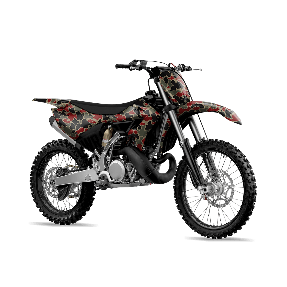 Old School Duck Militant Red Dirt Bike Wraps