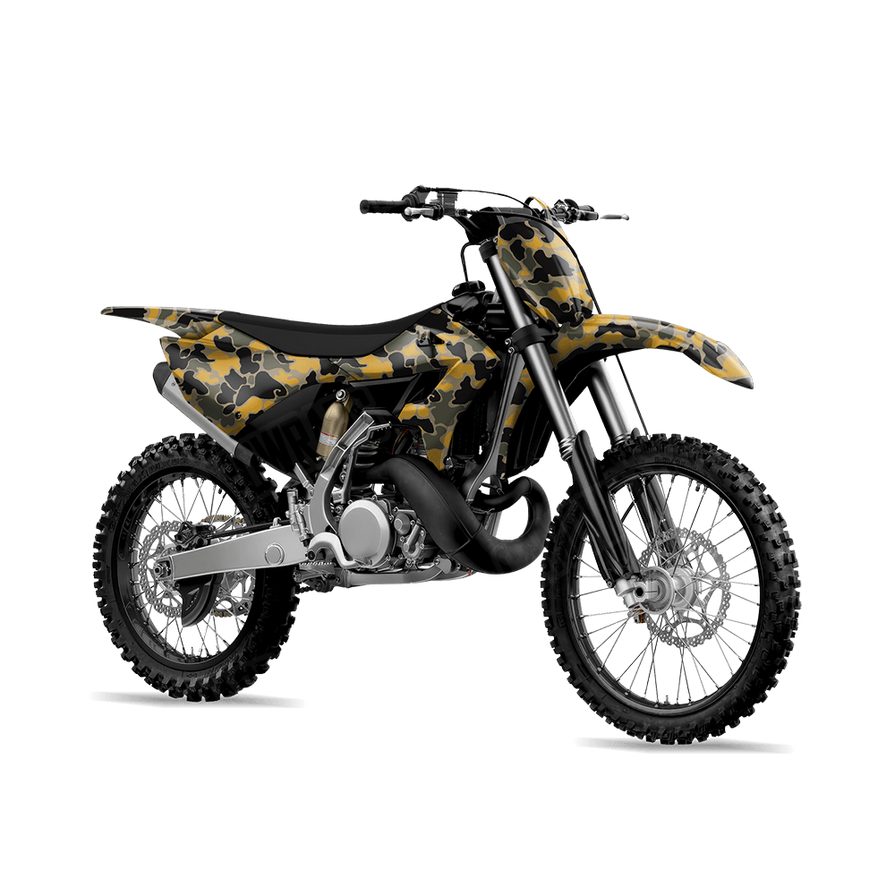 Old School Duck Militant Yellow Dirt Bike Wraps