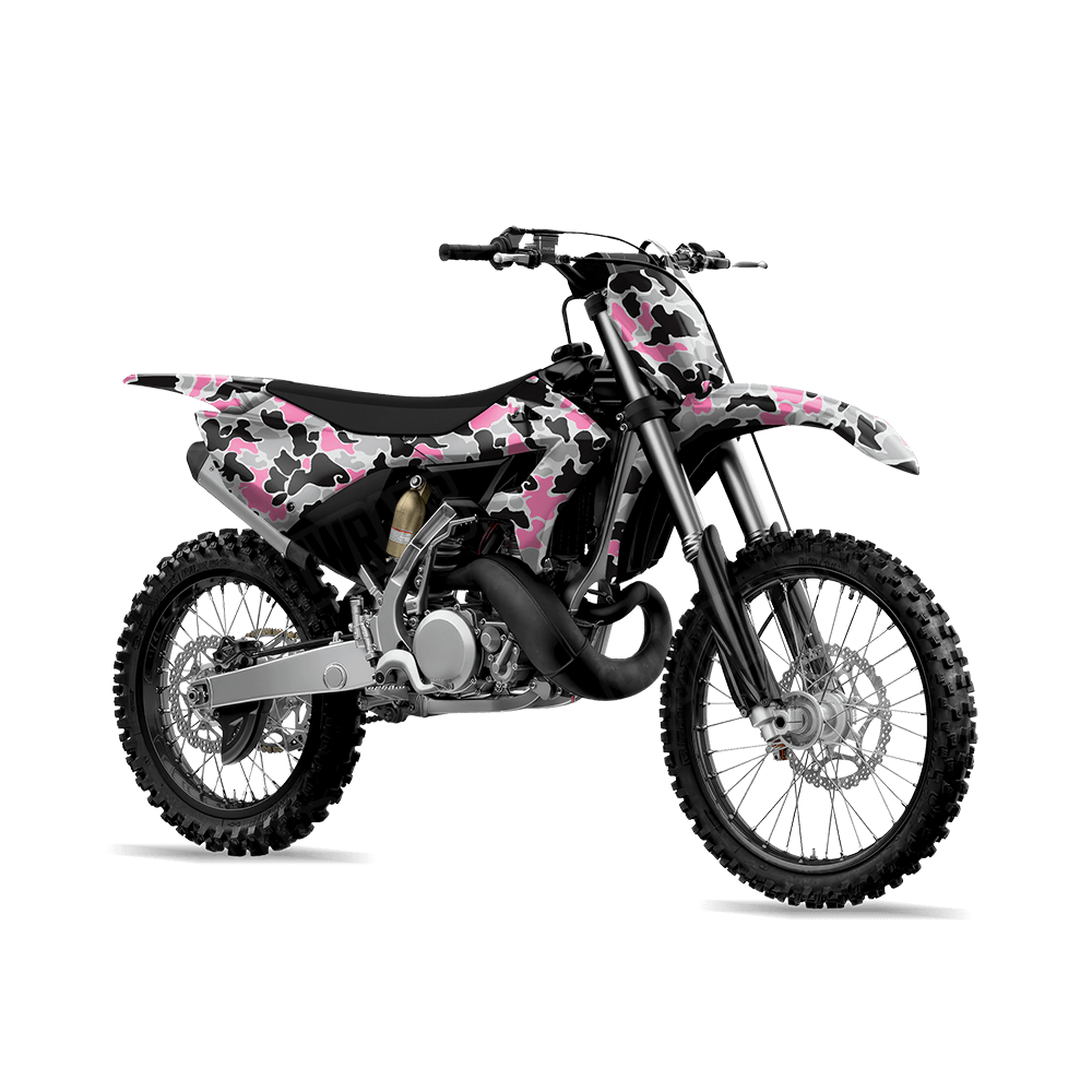 Old School Duck Pink Tiger Dirt Bike Wraps