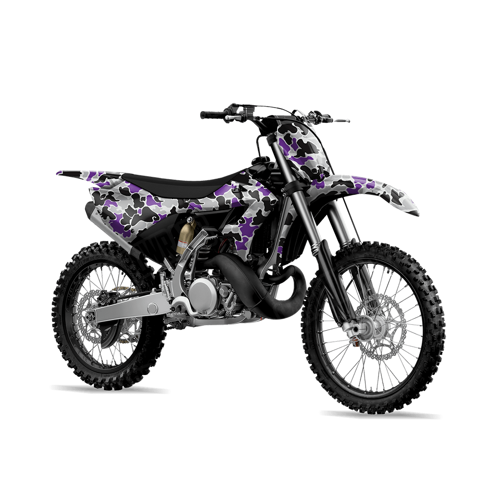 Old School Duck Purple Tiger Dirt Bike Wraps
